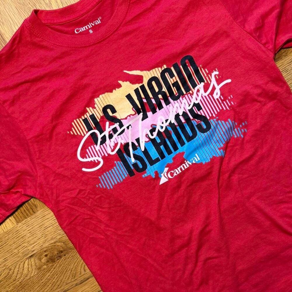 Carnival US Virgin Islands St Thomas St Croix Red T-Shirt Small